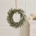Handgefertigter Mini-Weihnachtskranz aus Filz in Salbeigrün als feiertagsdeko hänger - Grün Original / Klein (10cm) / Graugrün
