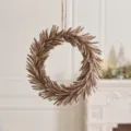 Handgemachter rustikaler brauner Filz-Weihnachtskranz mit natürlicher Textur und Jute. - Braun Original / Mittlere Größe (20cm) / Hellbraun