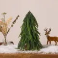 Tabletop artificial Norfolk pine Christmas tree with realistic two-tone green needles - Natural Bare Tree