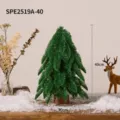 Realistic 40cm PE artificial Nobel fir Christmas tree with snow for holiday desktop decor - Original Color Style