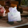 Tarjeta de felicitación plegable flores acuarela retro con texto romántico para regalo - Temporada Floral Romántica