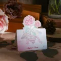 Tarjeta de felicitación retro en acuarela con ramo de rosas y texto Super Star - Susurro de Estrella de Rosa