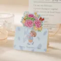 Tarjeta de felicitación del Día del Maestro dibujada a mano con un ramo de flores - Estilo niño ramo