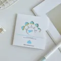 Creative minimalist rotating wishing card with hollow cloud design and blue accents - Cloud Style / 10 Sheets Set