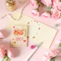 Tarjeta de felicitación ramo de rosas dibujada a mano para San Valentín en rosa - Estilo Rosa Rosa (2026031604)