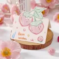 Simple hand-drawn strawberry greeting card with Best Wishes text for gifts - Small Strawberry (2026053102)