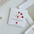Minimalist creative rotating hollow heart greeting card featuring romantic English text - Heart Style / 10 Sheets Set
