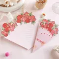 Pink bouquet shaped greeting card with romantic flower illustration for Mother's Day - Pink Rose Flower Style (2026073002)