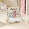 Mignonne carte d'anniversaire 3D pop-up avec éléphant, lapin et gâteau d'anniversaire - Éléphant Lapin Vert / Lot de 10 feuilles