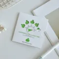 Creative rotating hollow greeting card with green apple design and best wishes text - Green Apple Style / 10 Sheets Set
