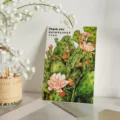 Tarjeta de agradecimiento de cactus en acuarela para decoración de regalos floral - Radiant Light