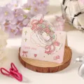 Pink cartoon candy flower greeting card for birthday or Valentine's Day gift - Love You (20260417-6)
