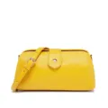 Sac docteur rétro en cuir PU jaune vif avec une bandoulière réglable - Jaune