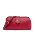 Petit sac médecin vintage en cuir PU rouge avec bandoulière réglable pour femmes - Rouge