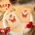 Elegant hollow Christmas card with cute Santa Claus design for gifts and messages - Santa Claus / 10 Sheets Set