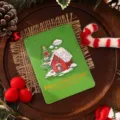 3D pop-up Christmas greeting card with gold foil Merry Christmas text - Christmas House Style