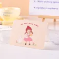 Linda tarjeta de felicitación con ilustración de niña y conejo para mensajes de cumpleaños - Mejores Amigas