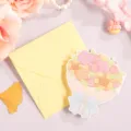 Charmante 3D-Pop-up-Blumenstrauß-Grußkarte mit gelbem Umschlag für besondere Geschenke - Gemischter Strauß / Mit Umschlag