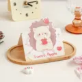 Cute cartoon hedgehog greeting card featuring Sweet Apple text for children's holiday gift - Hedgehog / 10 Pieces Pack