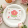 Linda tarjeta de cumpleaños 3D con un encantador diseño de flores de dibujos animados - Pequeña Flor Roja