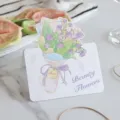 Elegant greeting card with lily of the valley bouquet and hand-drawn floral design. - Beauty Flowers Summer Floral Bouquet Card