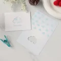 Tarjeta de felicitación creativa mínima con recorte de nube y corazones azules regalo - Estilo Nube / Juego de 10 hojas