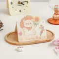 Cartoon lion greeting card with Sunny Day text perfect for kids birthday and holiday gifts - Little Lion / 10 Pieces Pack