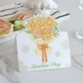 Elegant hand-drawn flower bouquet greeting card featuring Sunshine Day text for gifts. - Sunshine Day Summer Floral Bouquet Card