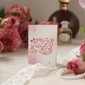 Tarjeta de felicitación romántica 'Lucky to have you' con diseño degradado rosa floral - Estilo I Am So Lucky to Have You (5)