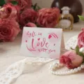 Elegante tarjeta de felicitación con texto 'Fall in love with you', para San Valentín - Estilo Fall in Love with You (6)