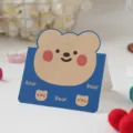 Linda tarjeta de felicitación 3D de oso azul para mensajes de cumpleaños infantil - Oso [Tarjeta de Dibujos Animados]