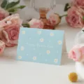 Light blue floral greeting card with white daisies and Happy Every Day message for gifts - Happy Every Day Style / 10 Pieces/Pack