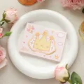 Linda tarjeta de cumpleaños pop-up 3D con corona rosa y decoración de rosas frescas - Corona
