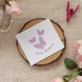 Elegante biglietto d'auguri quadrato traforato con farfalle e testo Best Wishes - Design a Farfalla