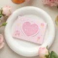 Linda tarjeta de felicitación creativa en 3D rosa con diseño de corazón 'Lovely Day' - Corazón