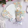 3D-boeket wenskaart met cartoon katten en paars lint strik detail - Kat Stijl 1 - Beste Wensen / Individuele Verpakking