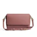 Bolso bandolera minimalista rosa viejo con correa ajustable y herrajes de latón - Rosa (MG8089)