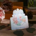 Tarjeta de felicitación plegada de acuarela vintage con texto Sweet Dreams para regalos - Dulces Sueños