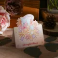 Vintage ins-style watercolor floral folding greeting card with Beautiful Heart design - Butterfly Flower