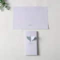 Elegant 3D pop-up angel wing greeting card in lilac finish for Christmas and Valentine's Day - Wings (Tri-fold)