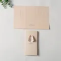 Elegant apricot three-fold 3D pop-up cake greeting card for special gift occasions - Cake (Tri-fold)