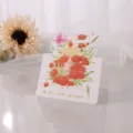 Carte cadeau florale avec bougie et texte inspirant Here on earth joy is yours imprimé - Bougie à Fleur Rouge