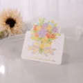 Carte de vœux élégante avec bouquet de fleurs et citation inspirante en feuille d'or - Floral Coloré
