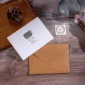 Juego de tarjetas de felicitación vintage de papel kraft con sobre para mensajes - Estilo Barista de Café / Juego Individual (Incluye Sobre y Pegatina)