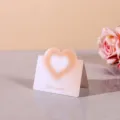 Tarjeta de felicitación de corazón melocotón con elegante texto Best Wishes para regalos - Batido de Mantequilla (Corazón Soñador Vibrante)