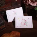 Vintage floral greeting card with candle and rose design and matching envelope set - You Are My Only One Style (1213)