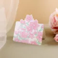 Mother's Day greeting card with pink floral pattern and Happy Mother's Day text - Pink Flower - Unselfish Love / 10 Sheets Set