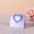 Verträumte blaue Herz-Grußkarte mit Farbverlauf und Best-Wishes-Aufdruck zum Verschenken - Schwanentraum (Lebhaftes Träumerisches Herz)