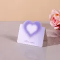 Romantische lila Herz-Grußkarte mit Best Wishes-Text für alle besonderen Anlässe - Lavendel (Lebhaftes Träumerisches Herz)