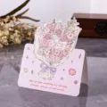 Handgeschilderd bloemenboeket bedankkaart voor leraren of als een geschenkkaart - Rode Bloem Stijl